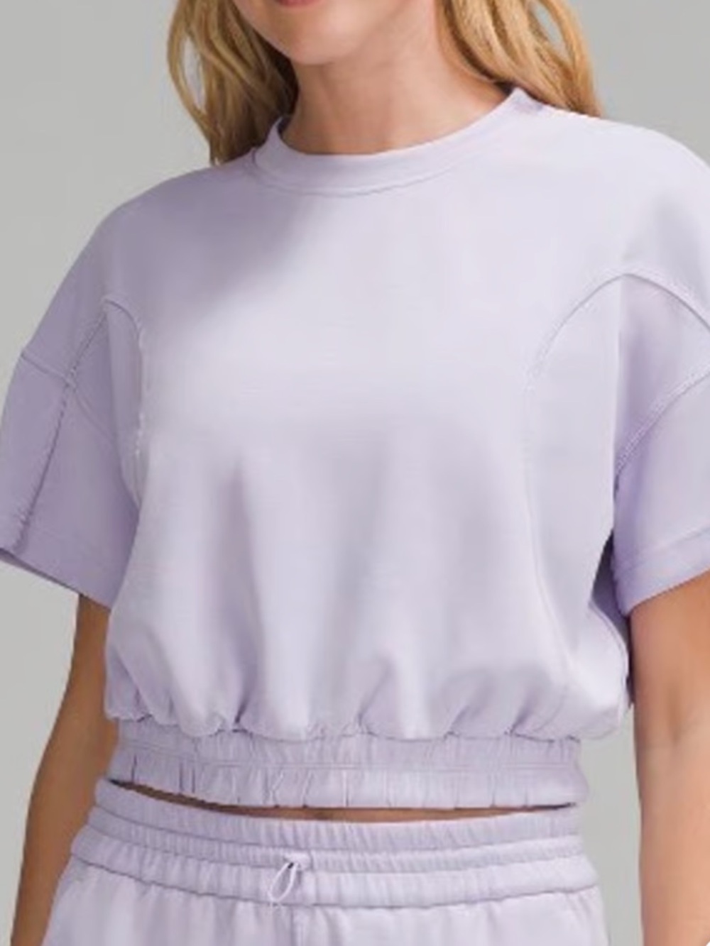 lululemon athletica Lavender Cropped Softstreme Sweatshirt